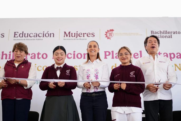 EN EDOMEX, PRESIDENTA CLAUDIA SHEINBAUM INAUGURA BACHILLERATO NACIONAL PLANTEL IXTAPALUCA PARA OTORGAR EL DERECHO A LA EDUCACIÓN A MÁS DE MIL ESTUDIANTES